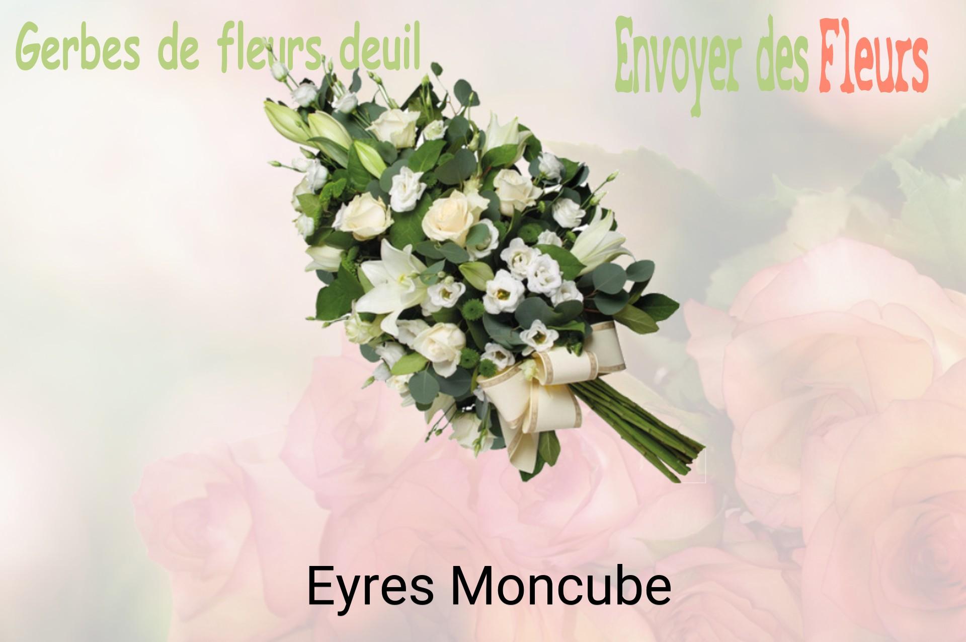 Gerbe de fleurs de deuil livrée à Eyres-Moncube